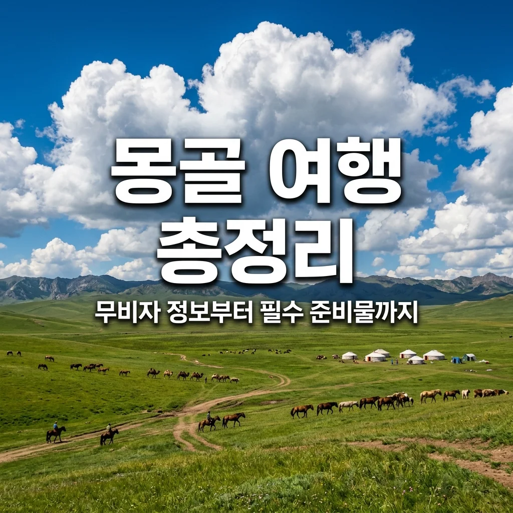 몽골 여행 준비 총정리! 무비자 입국부터 코스, 필수 준비물까지 완벽 가이드