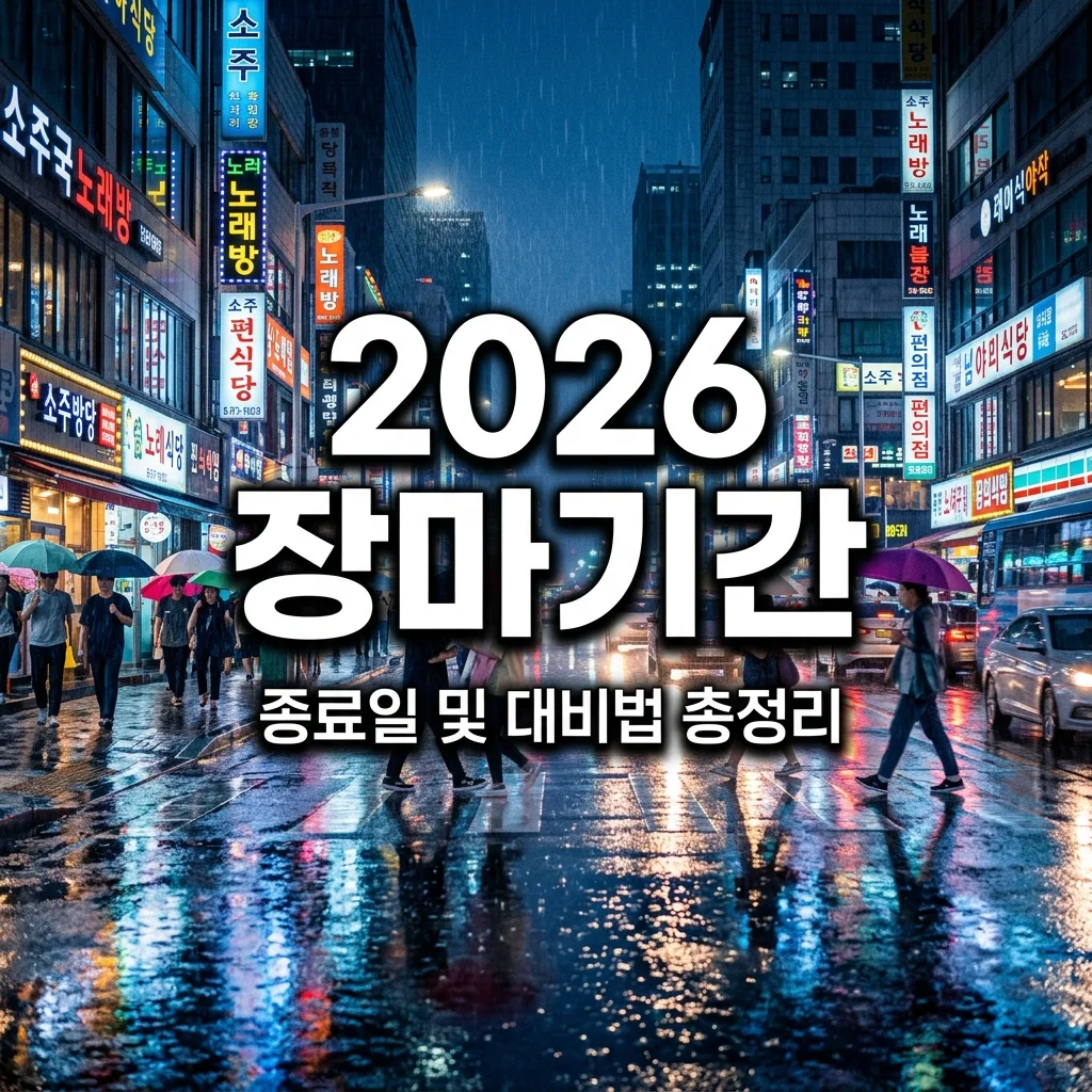 2026년 장마기간 종료일 예상과 지역별 강수량 대비법 총정리