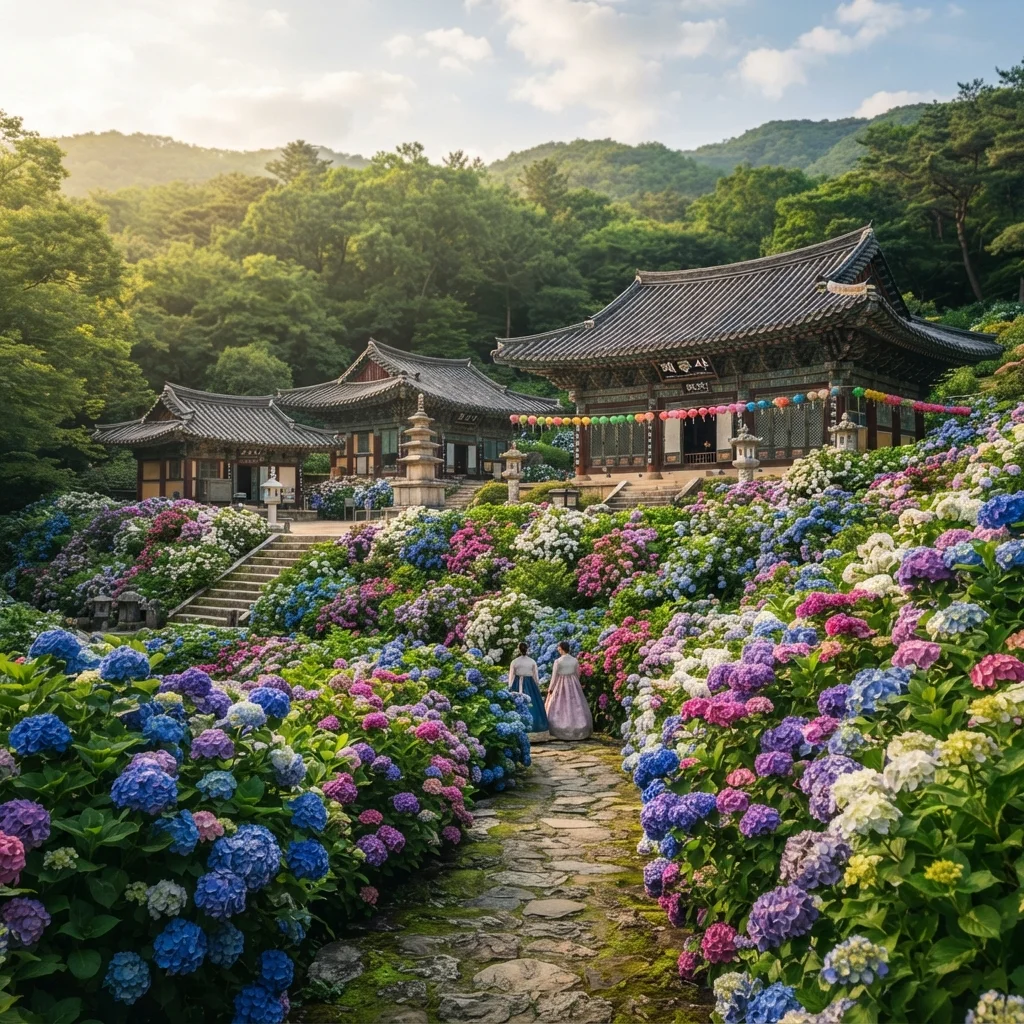 30여 종의 수국 천국, 태종사 제대로 즐기기