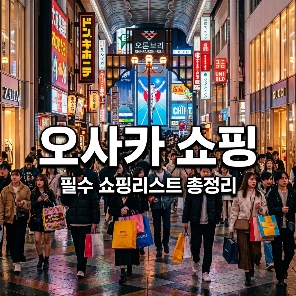 오사카 쇼핑리스트 추천 & 지역별 명소 완벽 가이드 (2026 최신판)