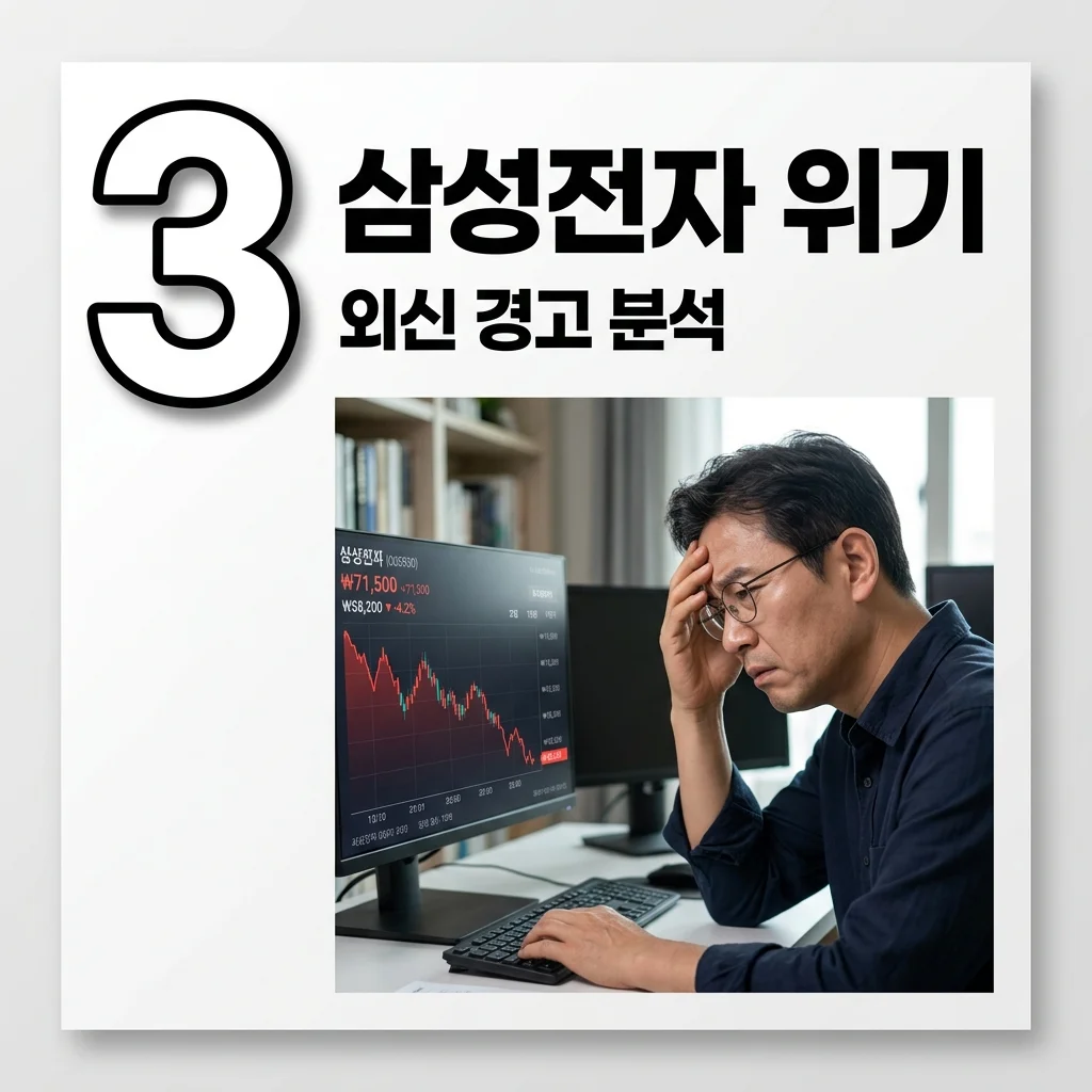 삼성전자 주가 급락, 외신이 경고한 3가지 핵심 이유는 무엇일까요?