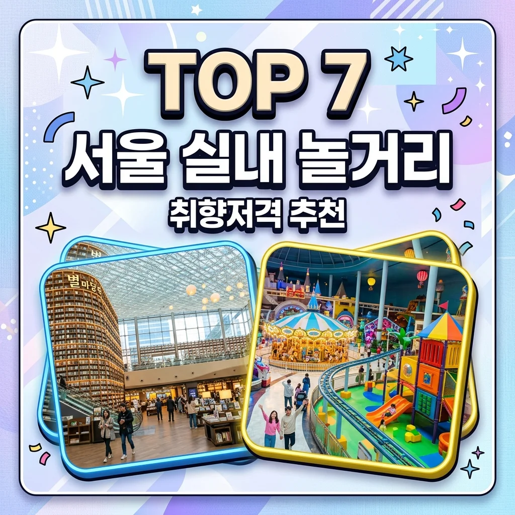 서울 실내 놀거리 TOP 7 추천! 비오는 날 데이트부터 이색 체험까지 완벽 정리