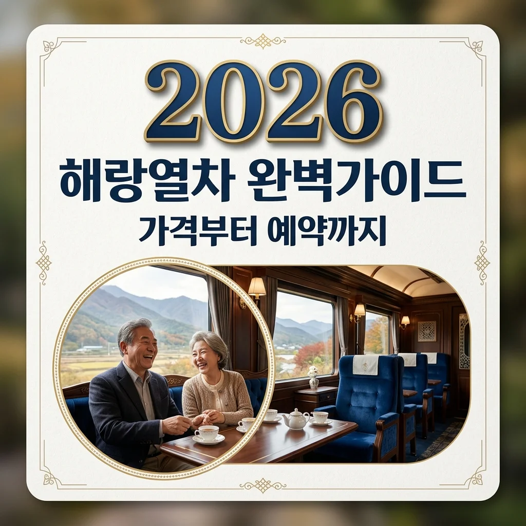 해랑열차 예약 방법 및 가격 코스 총정리! 2026년 최신 효도여행 가이드