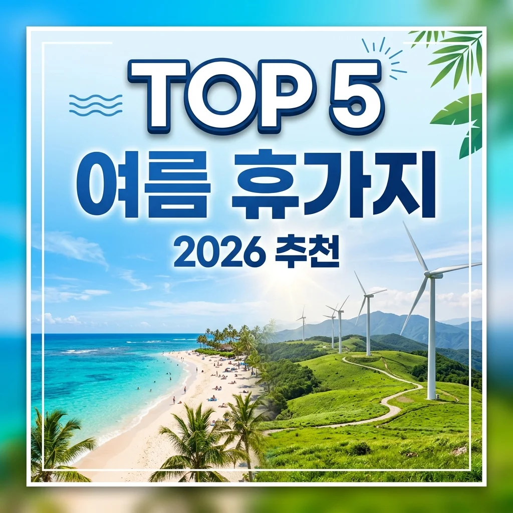 국내 여름 휴가지 추천 TOP 5! 2026년 가장 핫한 여행지 총정리