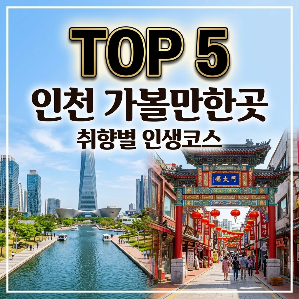 인천 가볼만한곳 BEST 5! 취향별 완벽 코스 정리 (데이트, 가족여행)