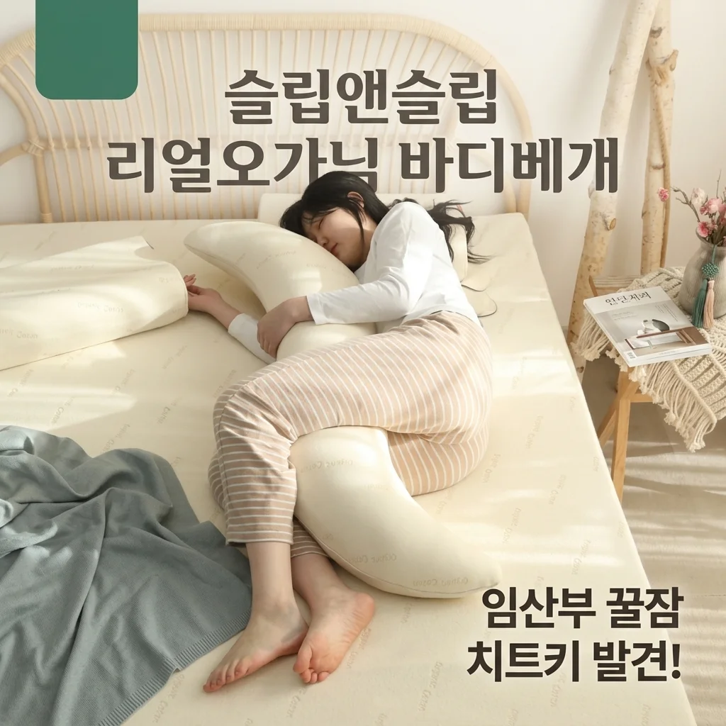 슬립앤슬립 리얼오가닉 바디베개, 임산부 꿀잠 치트키 발견!