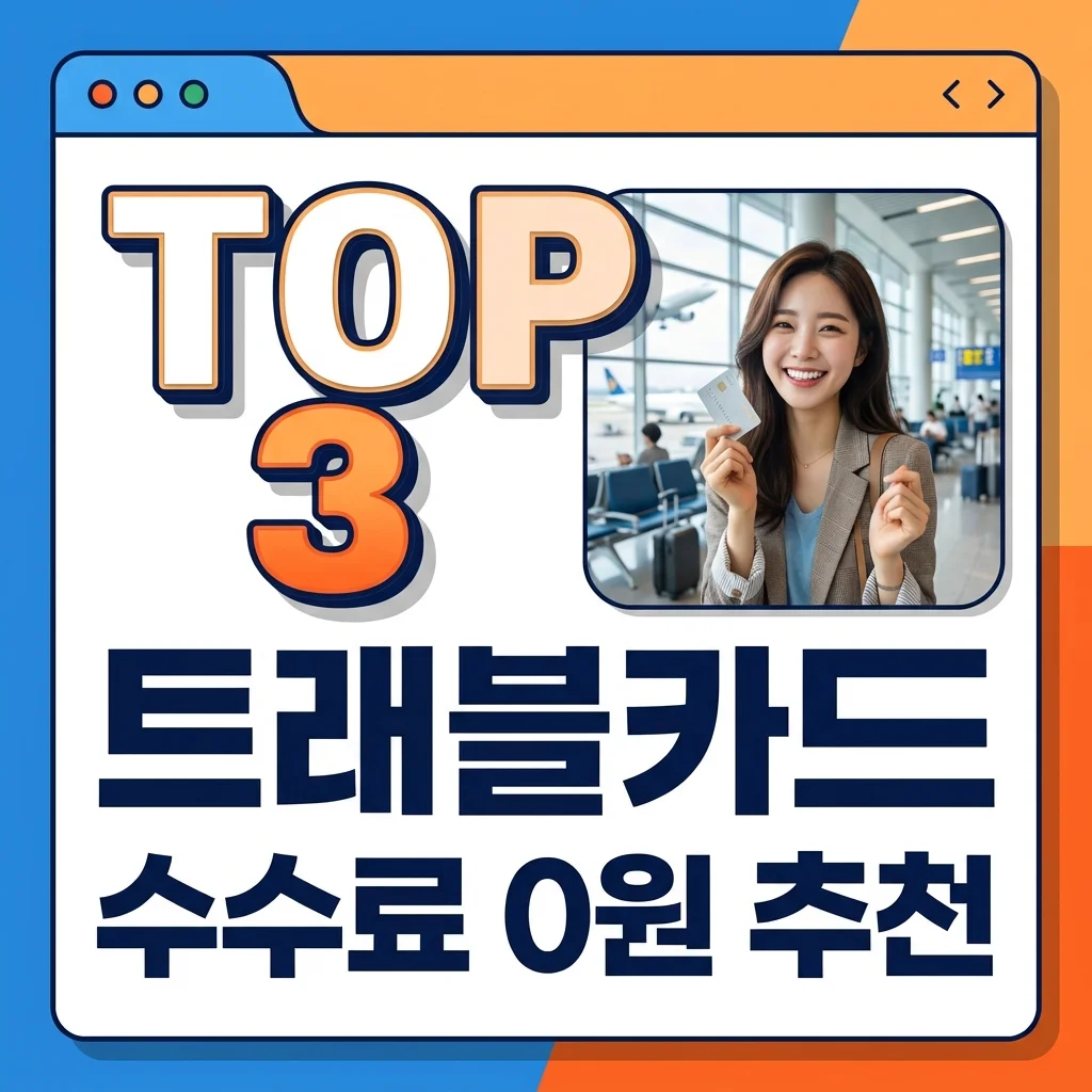 트래블카드 추천 비교 TOP 3: 수수료 0원 환전 꿀팁 (2026 최신)