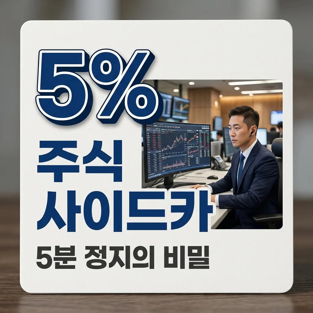 주식 사이드카 뜻, 발동 조건부터 서킷브레이커 차이까지 완벽 정리