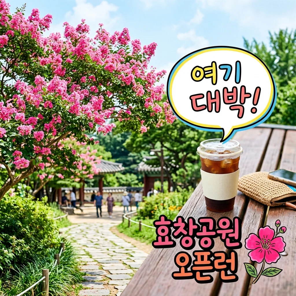 효창공원 카페 오픈런 & 배롱나무 명소: 7월 인생샷 완벽 코스