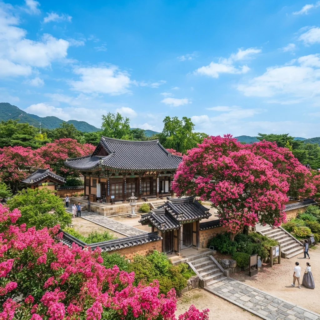 분홍빛 물결, 배롱나무 인생샷 포인트