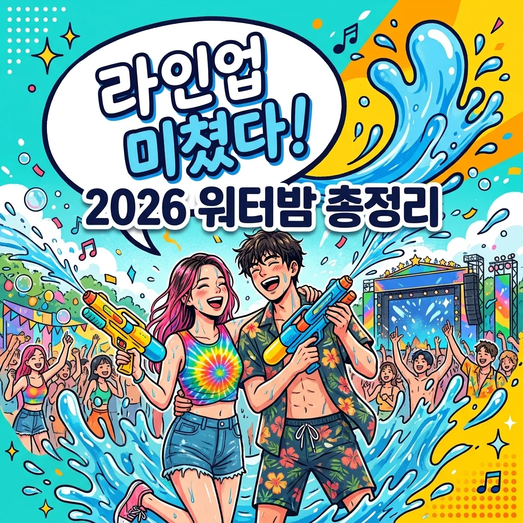 워터밤 서울 2026 출연진 라인업 총정리! 예매 방법 및 필수 준비물 꿀팁