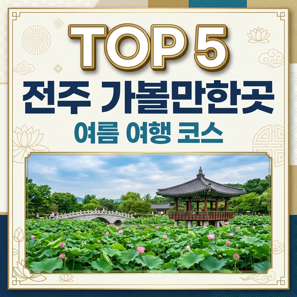 전주 가볼만한곳 BEST 5: 7월 여름 여행 실패 없는 추천 코스