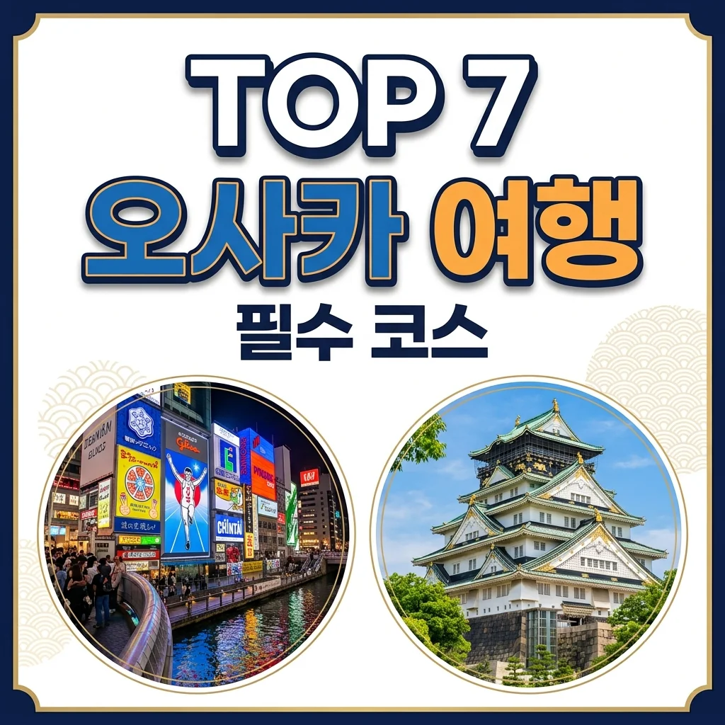 오사카 가볼만한곳 BEST 7 추천 코스 및 3박 4일 일정 총정리