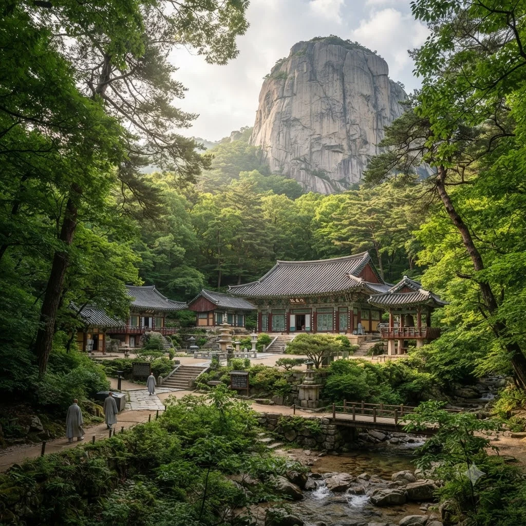 마음의 평화를 찾는 금강산 화암사 숲길