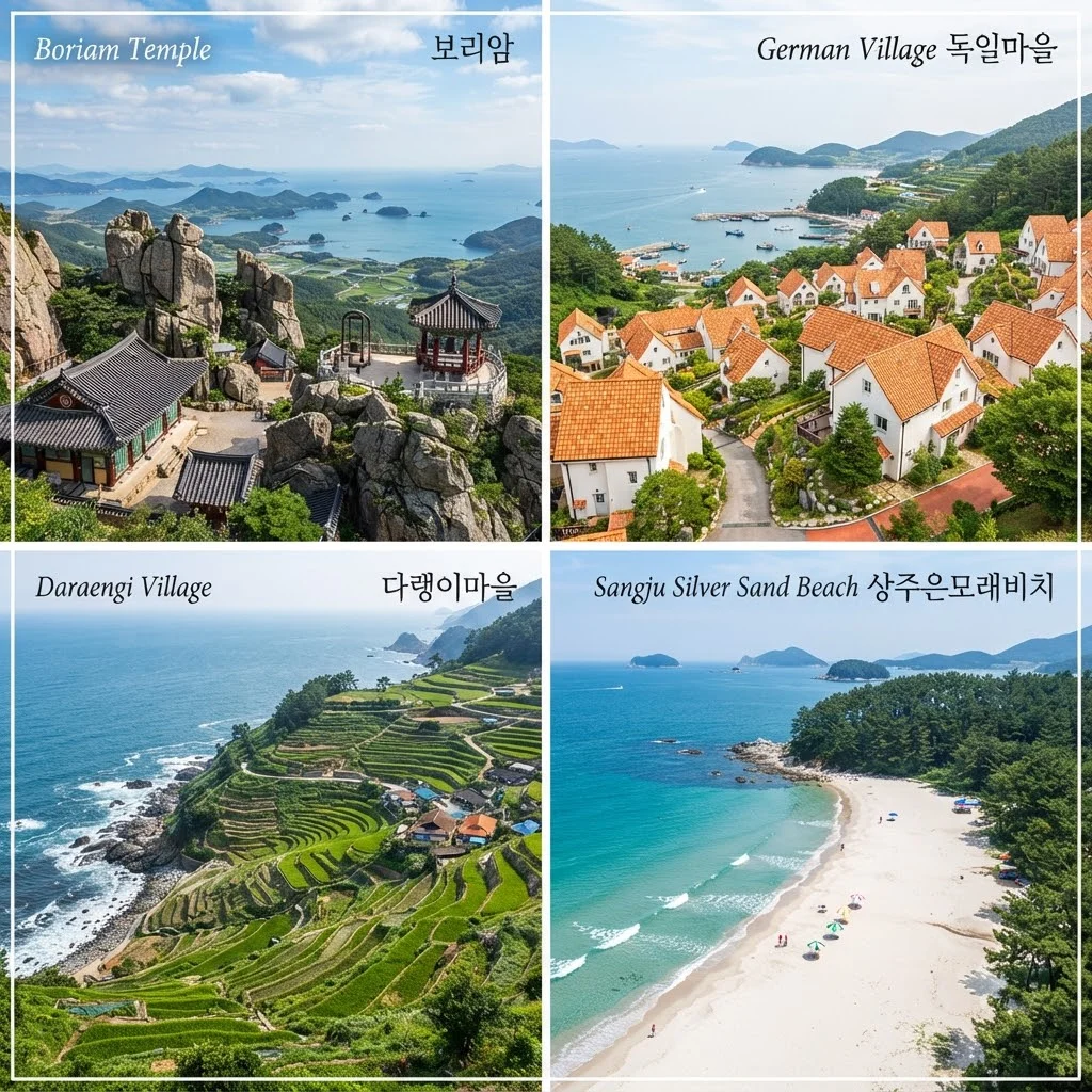 한눈에 보는 남해 추천 명소 요약
