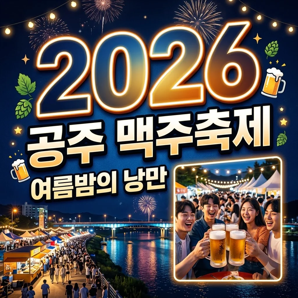 공주 맥주축제 2026 일정 라인업 주차 총정리! 금강신관공원 야밤 즐기기