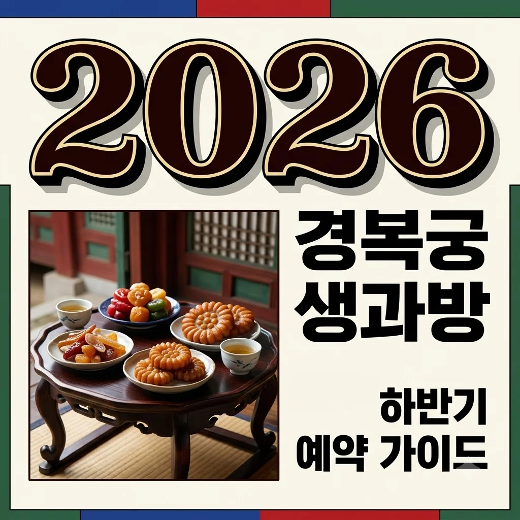 경복궁 생과방 2026 하반기 예약 방법 및 추첨제 일정 총정리: 왕의 다과 체험하기