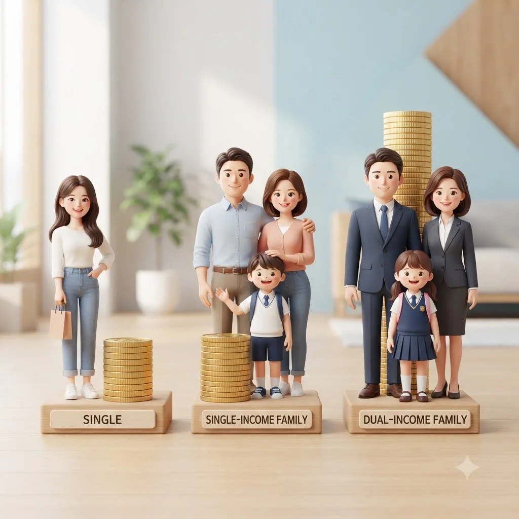 가구 유형별 최대 지급액 비교