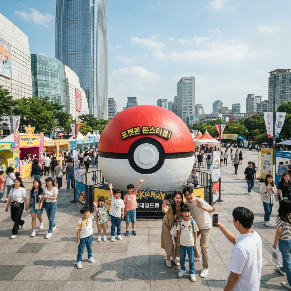 잠실에 나타난 거대 몬스터볼! 포켓몬 별빛낙원이 뭔가요?