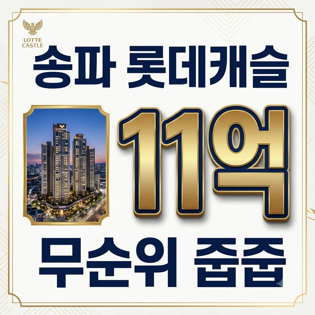 송파 시그니처 롯데캐슬 무순위 줍줍 시세차익 11억 분석 및 자격 정리