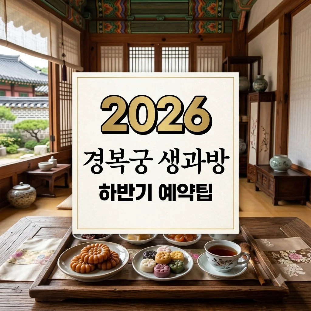경복궁 생과방 2026 하반기 예약 방법 및 성공 팁 (세종·문종 다과상 메뉴)