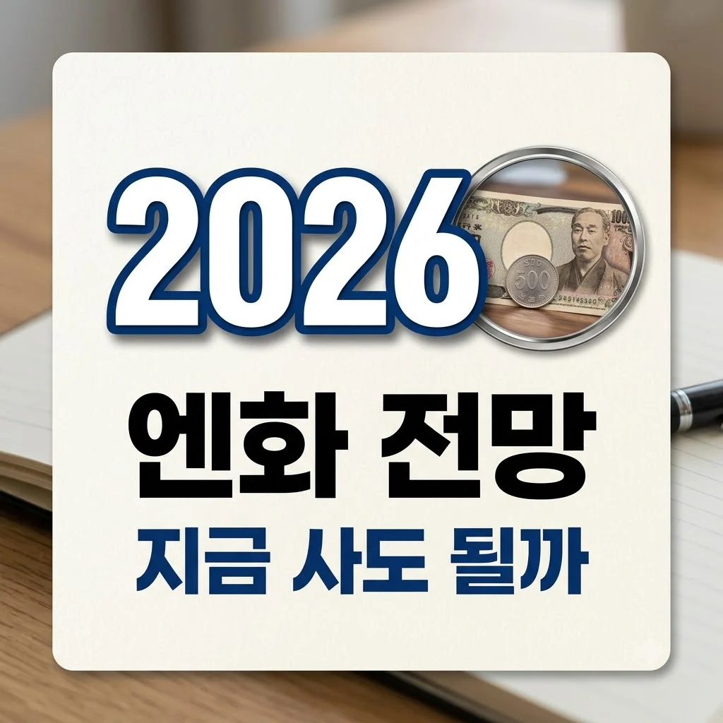 엔화 환율 전망 2026: 지금 환전해도 될까? 반등 시점과 투자 전략 총정리