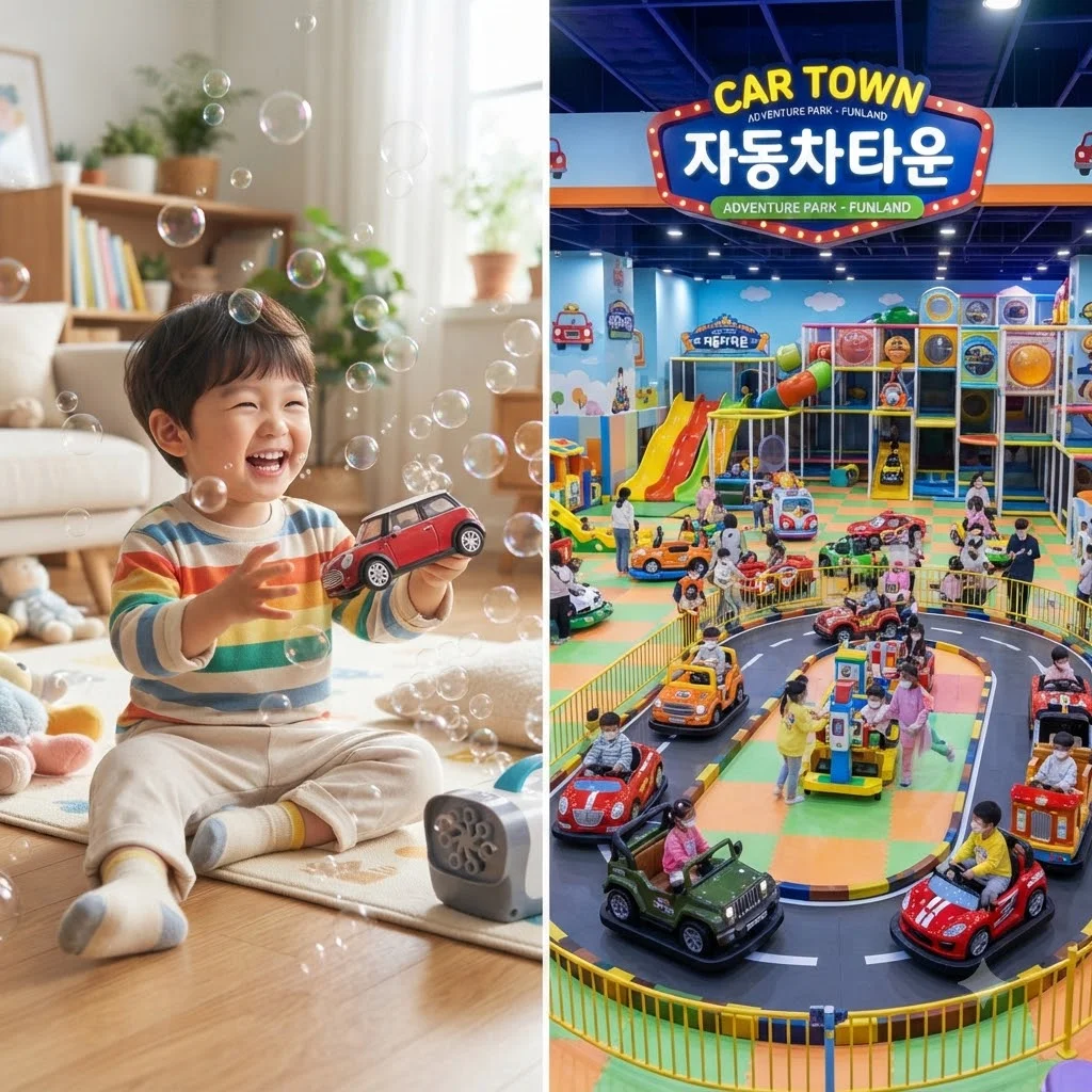 내 아이에게 맞는 타입은? 세차놀이 키즈카페 비교