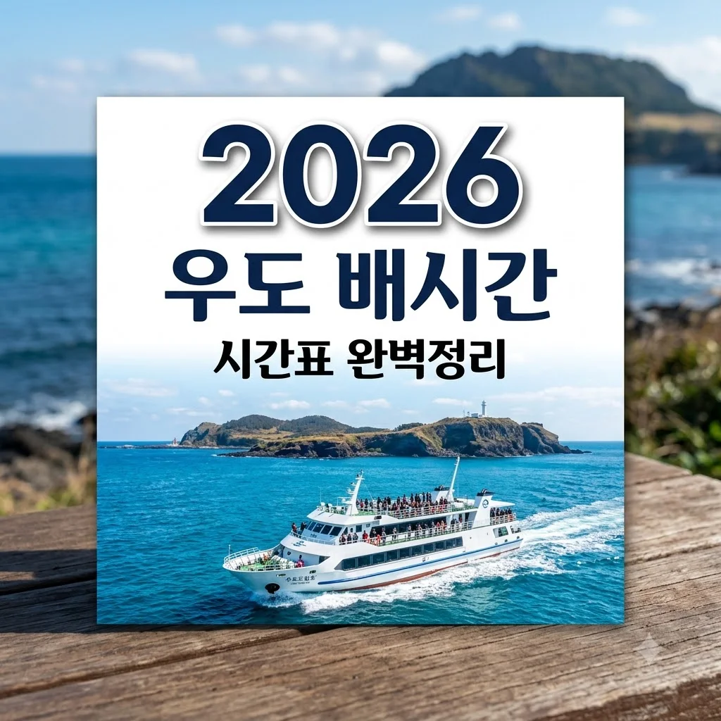 우도 배시간 총정리: 성산항·종달항 시간표, 요금, 차량선적 꿀팁 (2026 최신)