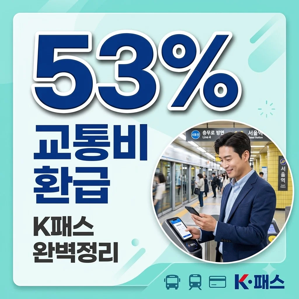 K패스 신청 방법 및 환급 혜택 완벽 정리: 매월 교통비 최대 53% 아끼는 법
