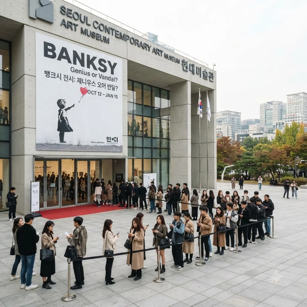 얼굴 없는 예술가, 뱅크시를 드디어 한국에서 만나요!