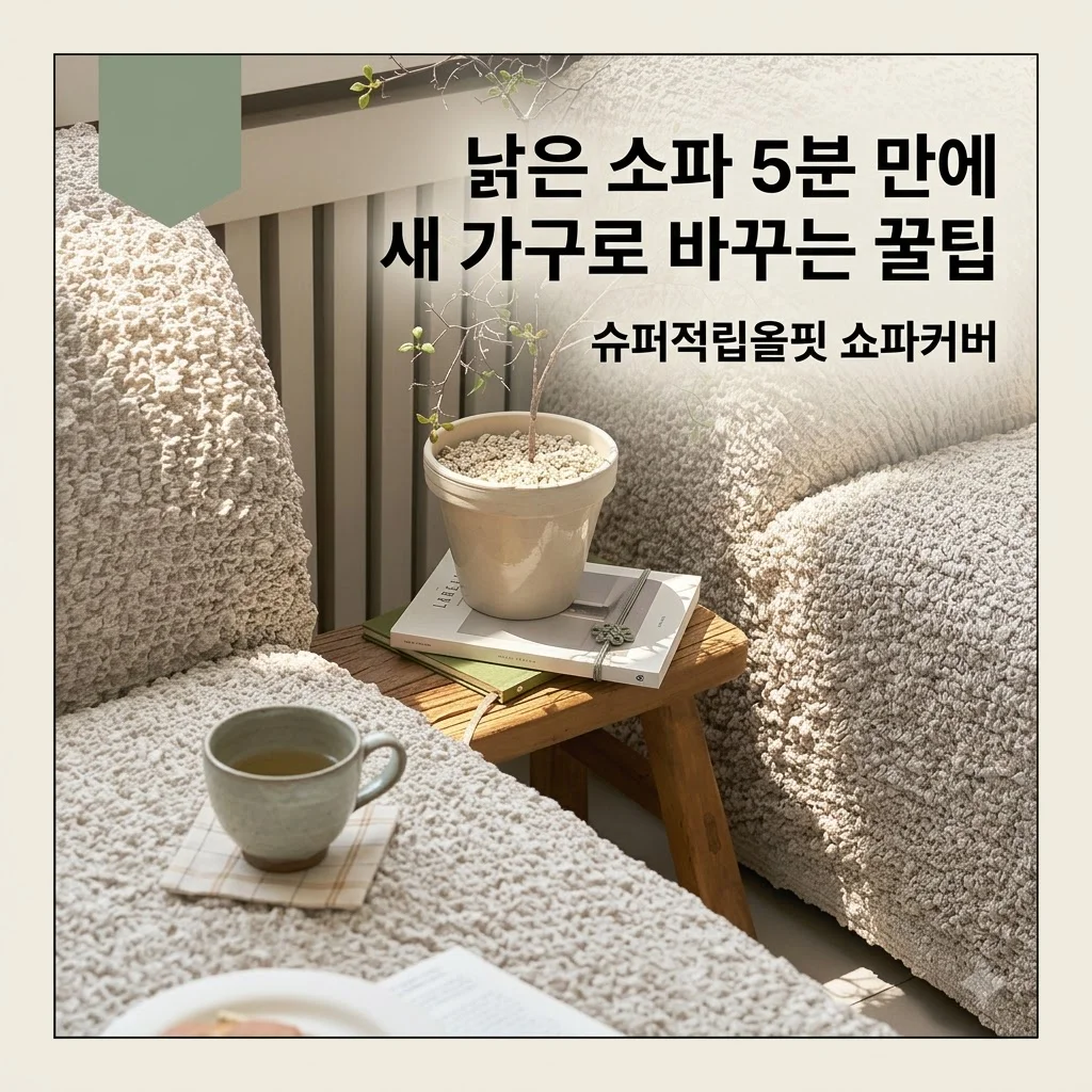 [슈퍼적립]올핏 쇼파커버, 낡은 소파 5분 만에 새 가구로 바꾸는 꿀팁