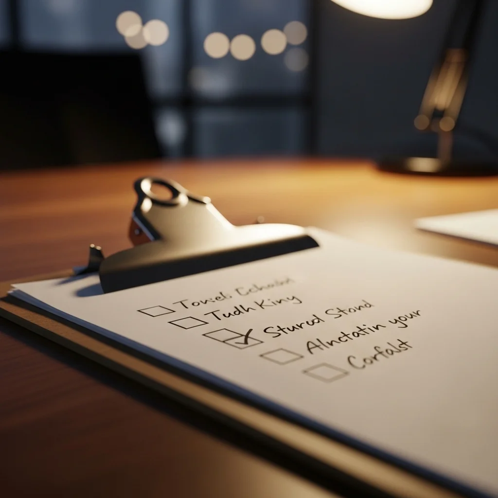 준비물 체크리스트 및 주의사항