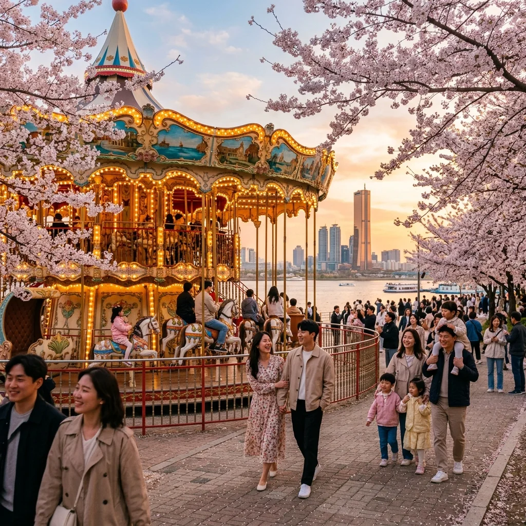 여의도 스프링페스티벌 2026 회전목마 위치 기간 및 뽕 뽑는 꿀팁 정리