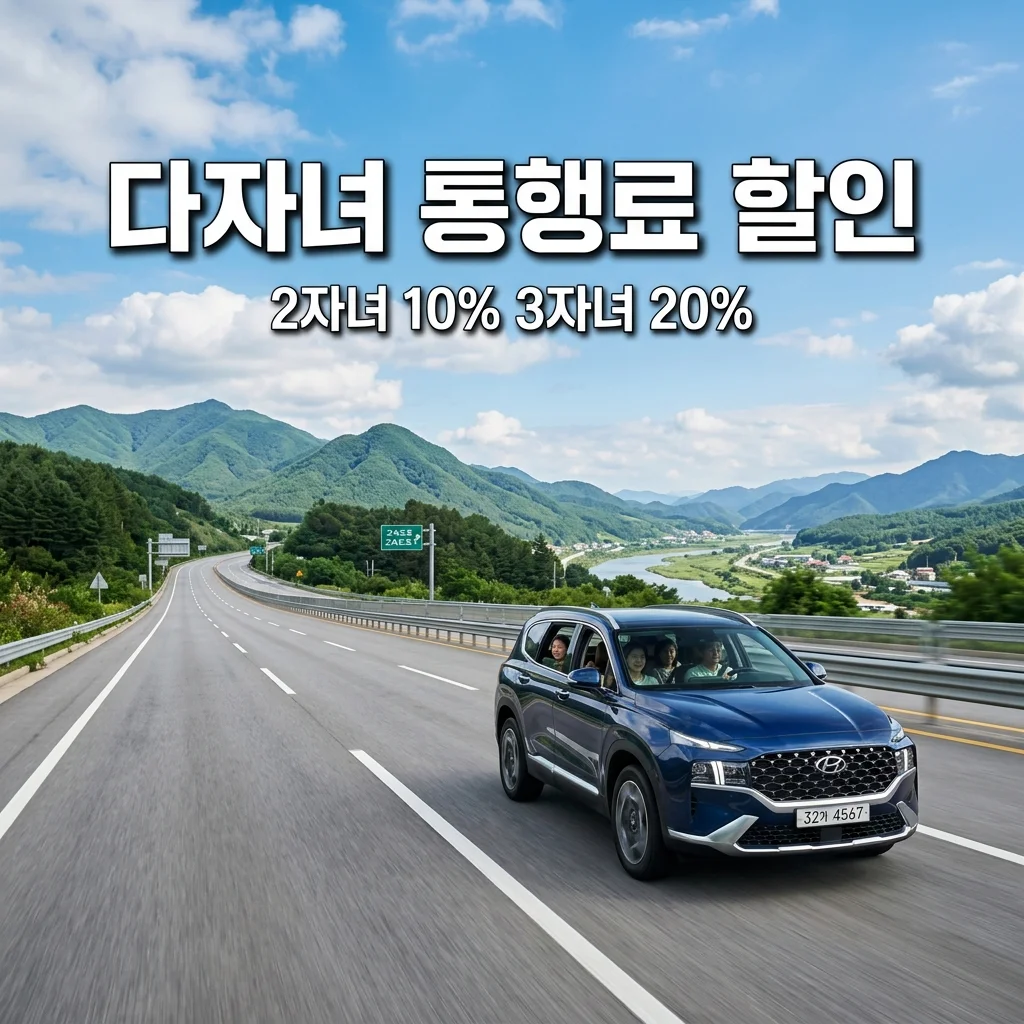다자녀 고속도로 통행료 감면 신청 방법 및 혜택 총정리 (2자녀 10%, 3자녀 20%)