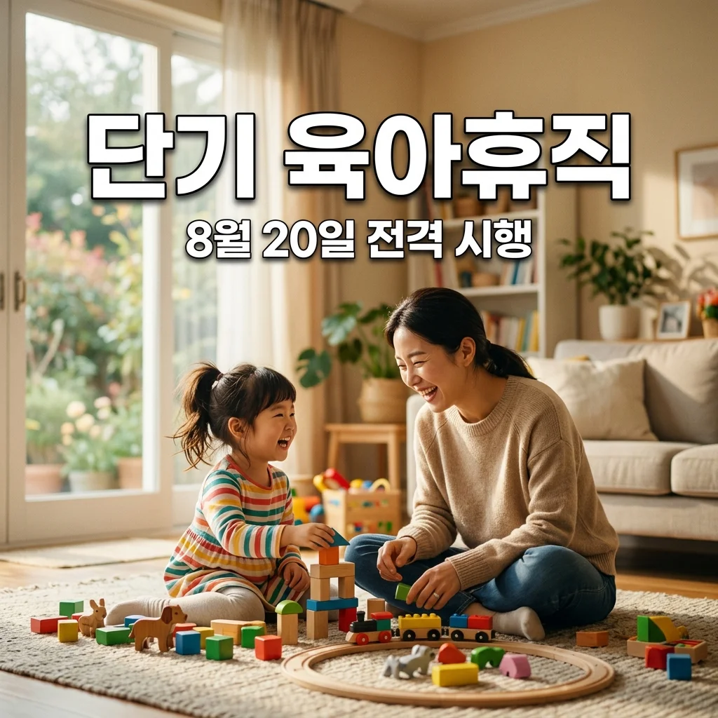 단기 육아휴직 8월 20일 시행! 1~2주 쪼개 쓰기 조건 및 신청방법 총정리