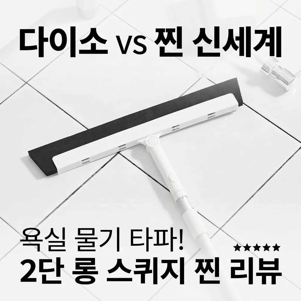 2단 롱 스퀴지 화장실 물기제거, 다이소 쓰다 갈아탄 찐후기 (신세계 주의)