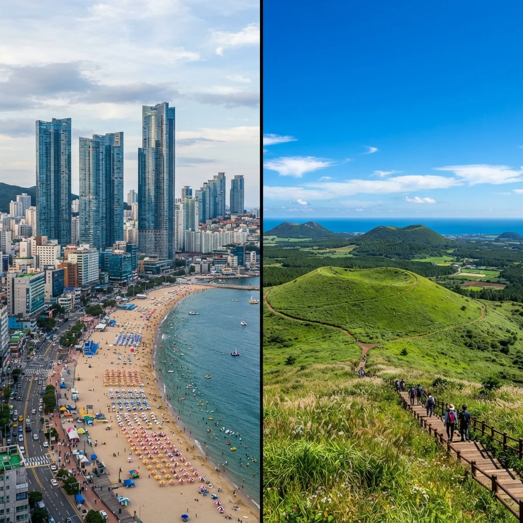 도시의 활기와 자연의 조화, 부산 vs 제주