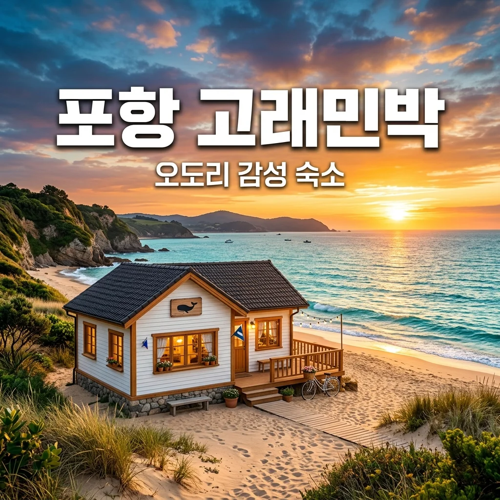 포항 고래민박 예약 가격 주차 총정리: 오도리 해수욕장 앞 감성 숙소 추천
