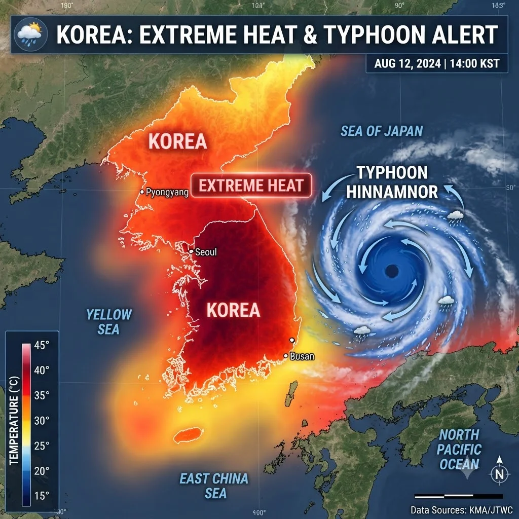 한반도 폭염, 태풍 돌핀이 식혀줄 수 있을까?