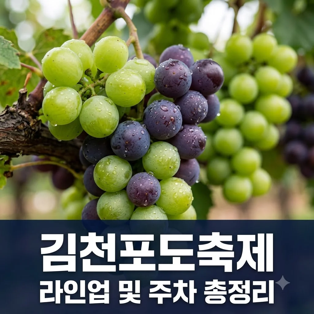 2026 김천포도축제 라인업 일정 주차 총정리! 워터밤부터 초대가수까지 완벽 가이드