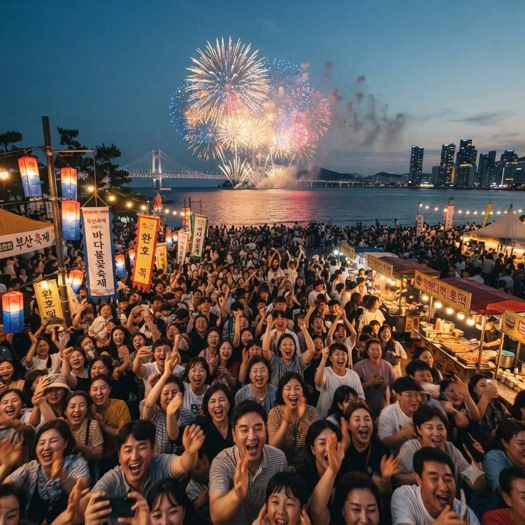지금 통영은 축제 중! 오늘 밤 불꽃놀이 놓치지 마세요