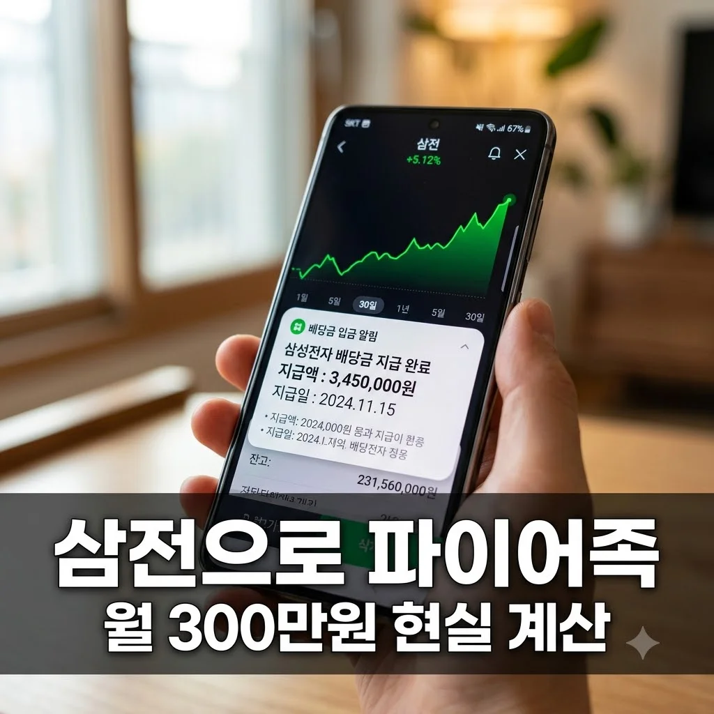 삼성전자 배당금으로 파이어족 실현 가능할까? 월 300만원 필요 자산 계산