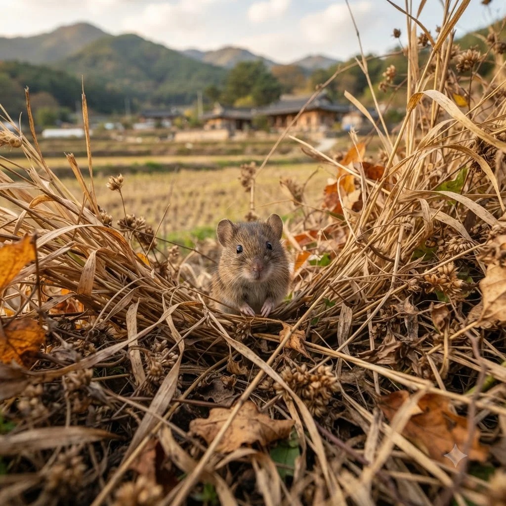 갑자기 나타난 쥐, 들쥐일까요 생쥐일까요?