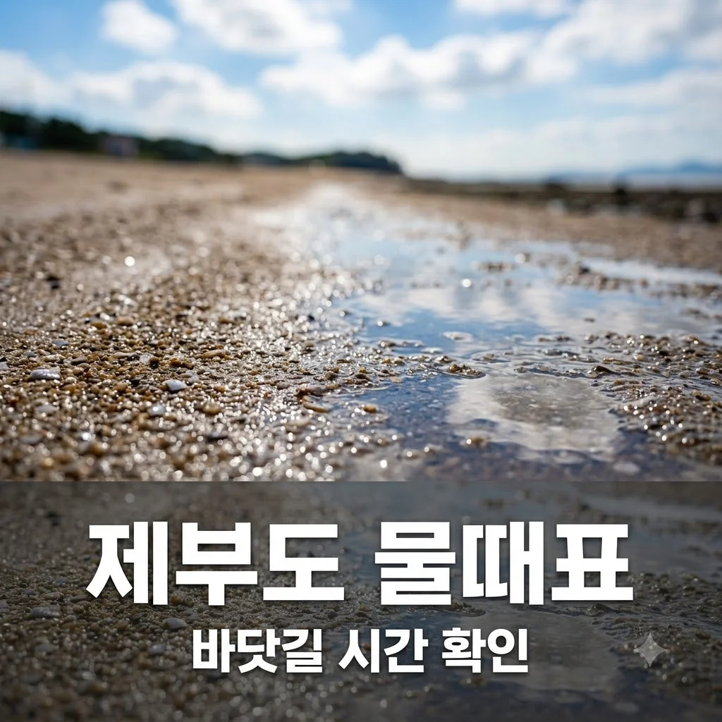 제부도 물때시간표 확인법! 바닷길 열리는 시간 놓치지 않는 꿀팁