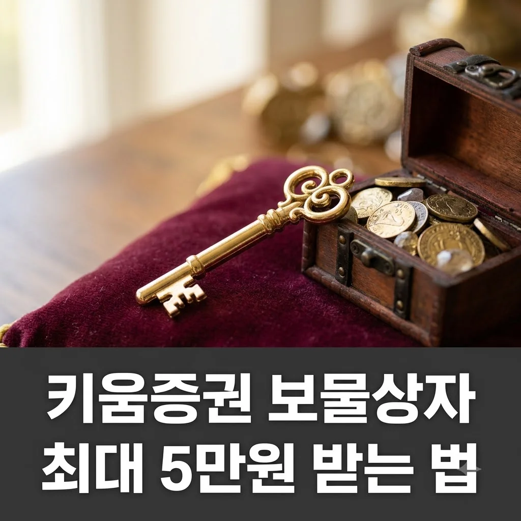 키움증권 보물상자 이벤트 참여방법 및 열쇠 모으는 꿀팁 (최대 5만원)
