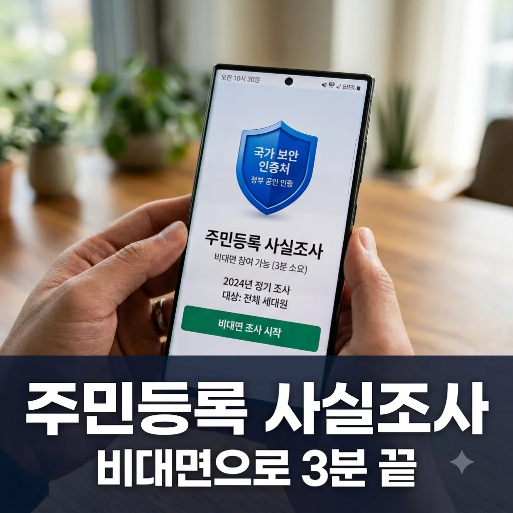 주민등록 사실조사 2026 방법 및 기간, 비대면 참여 안 하면 과태료 얼마?