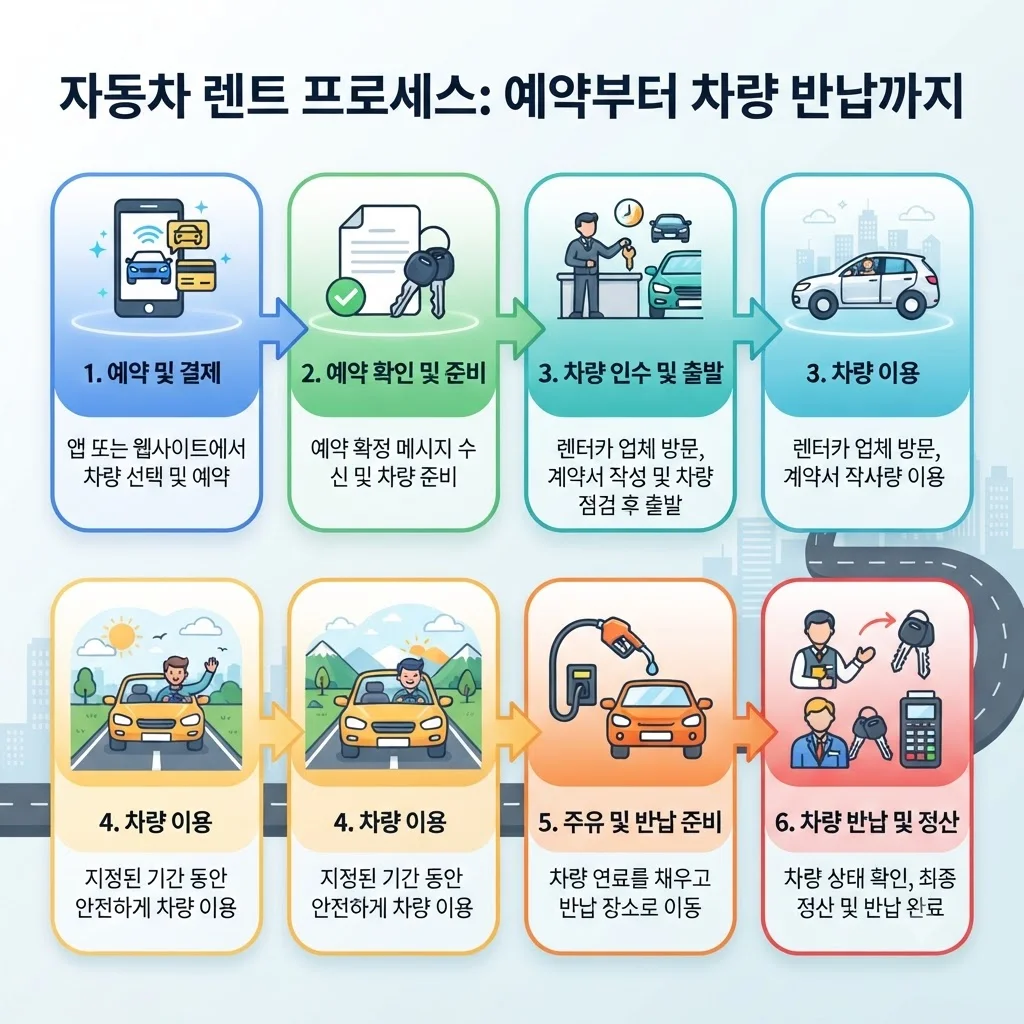 픽업부터 반납까지, 이용 프로세스
