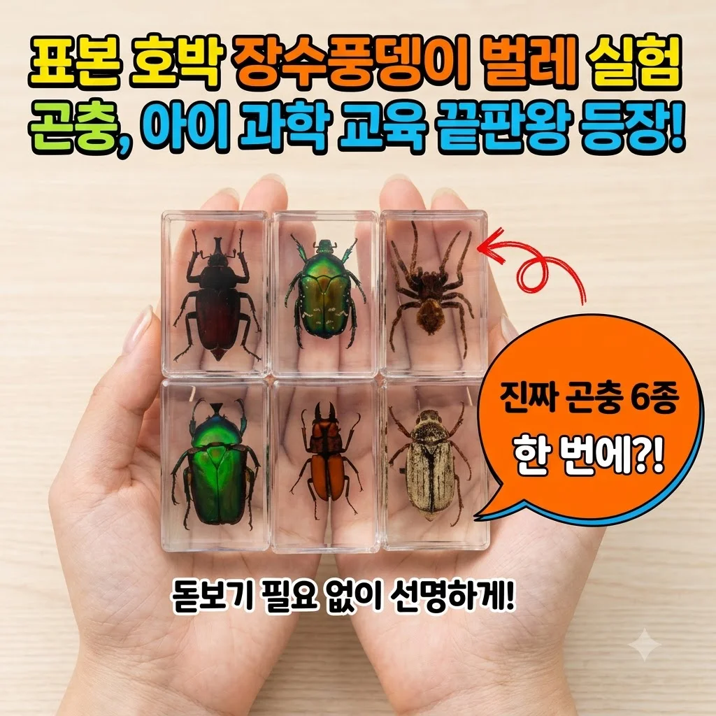 표본 호박 장수풍뎅이 벌레 실험 곤충, 아이 과학 교육 끝판왕 등장!