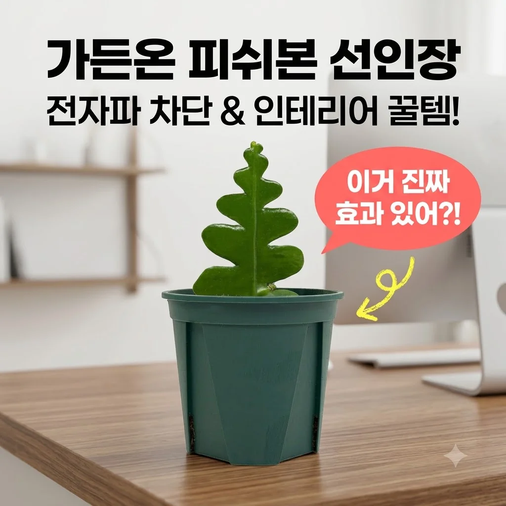 가든온 피쉬본 선인장, 전자파 차단과 인테리어를 동시에 잡는 가성비 꿀템!