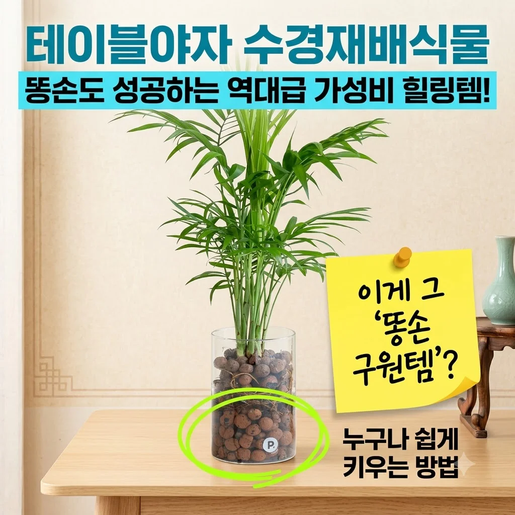 테이블야자 수경재배식물, 똥손도 성공하는 역대급 가성비 힐링템!